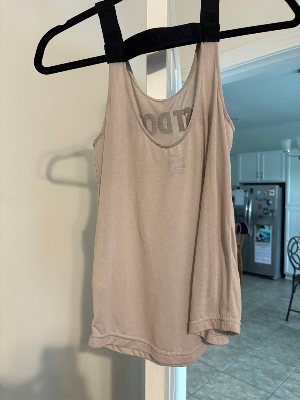 Nike Light Taupe and Black 'Just Do It.' Athletic Tank - Picture 2 of 3
